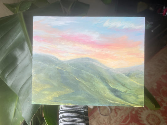 Misty Hill Sunset