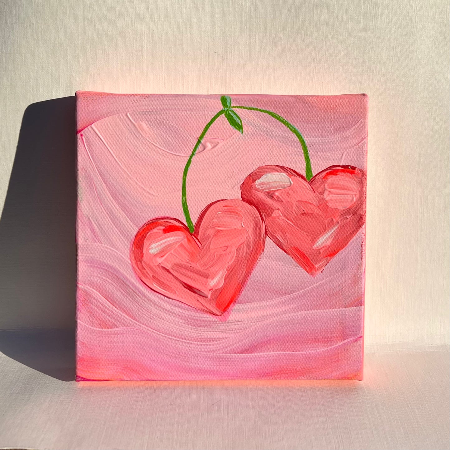 "Cherry Hearts 2" Original Painting