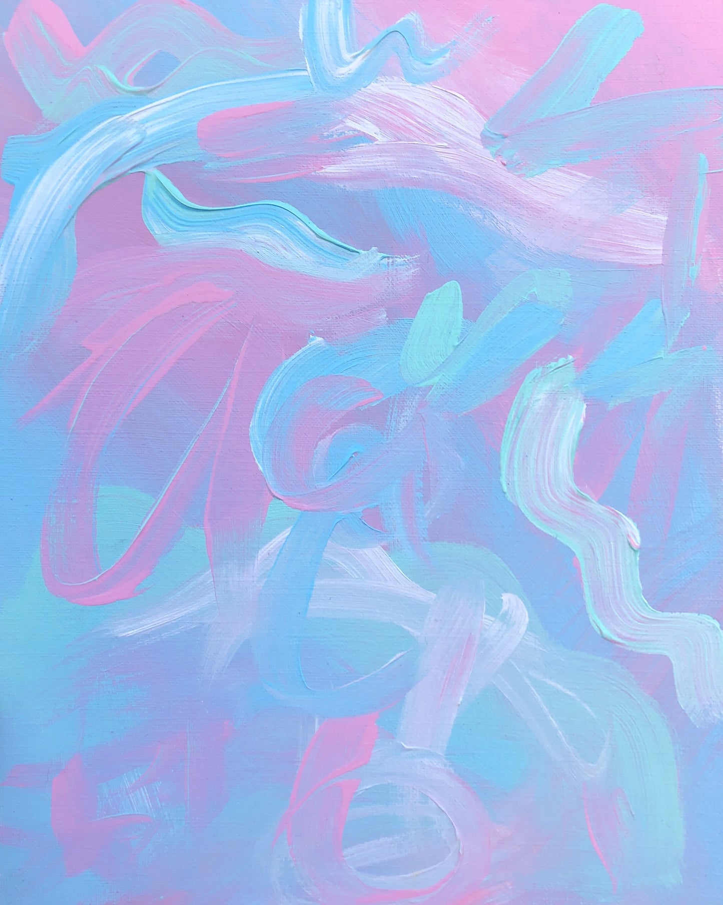 "Cotton Candy Squiggles" Original Painting