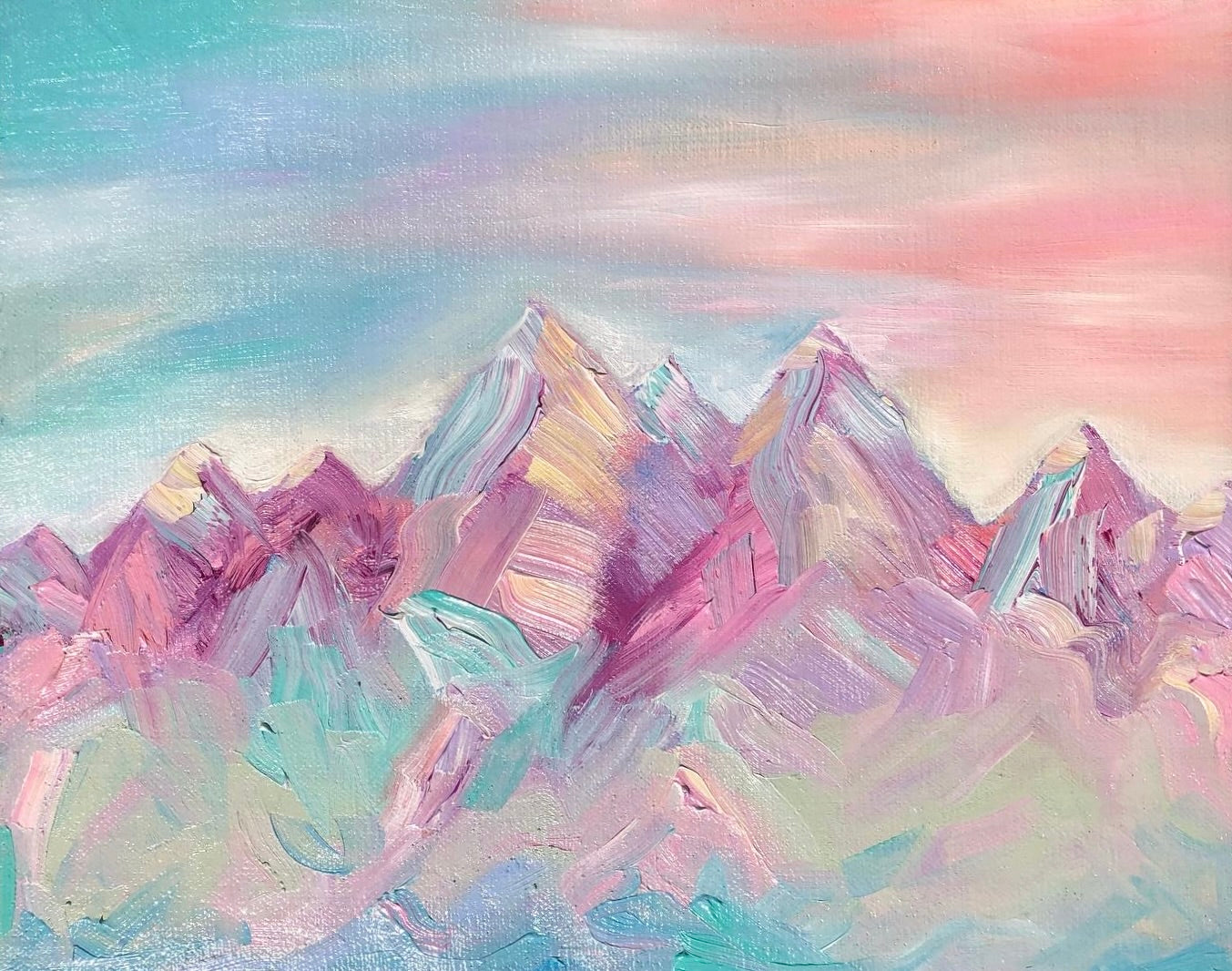 "Pastel Mountains" Original Painting