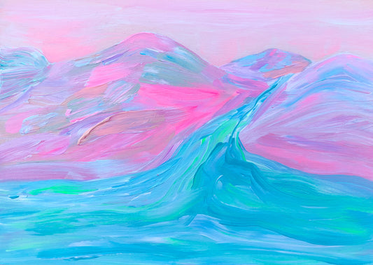 "Vibrant Mountain Stream" Original Painting