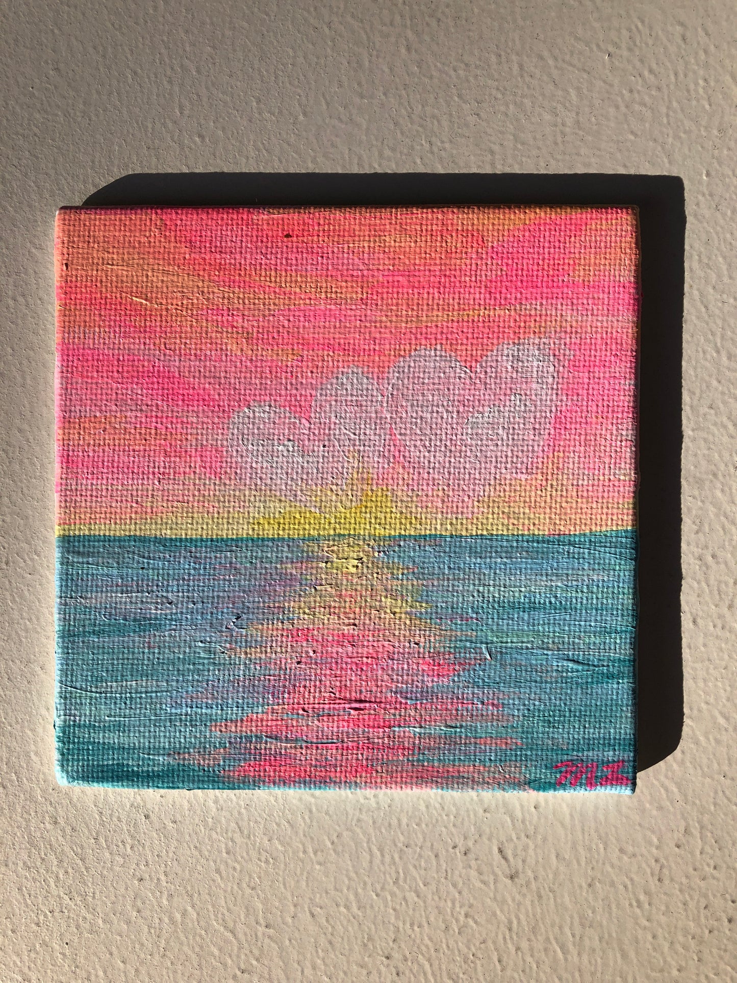 "Heart Cloud Sunset 2" Original Painting