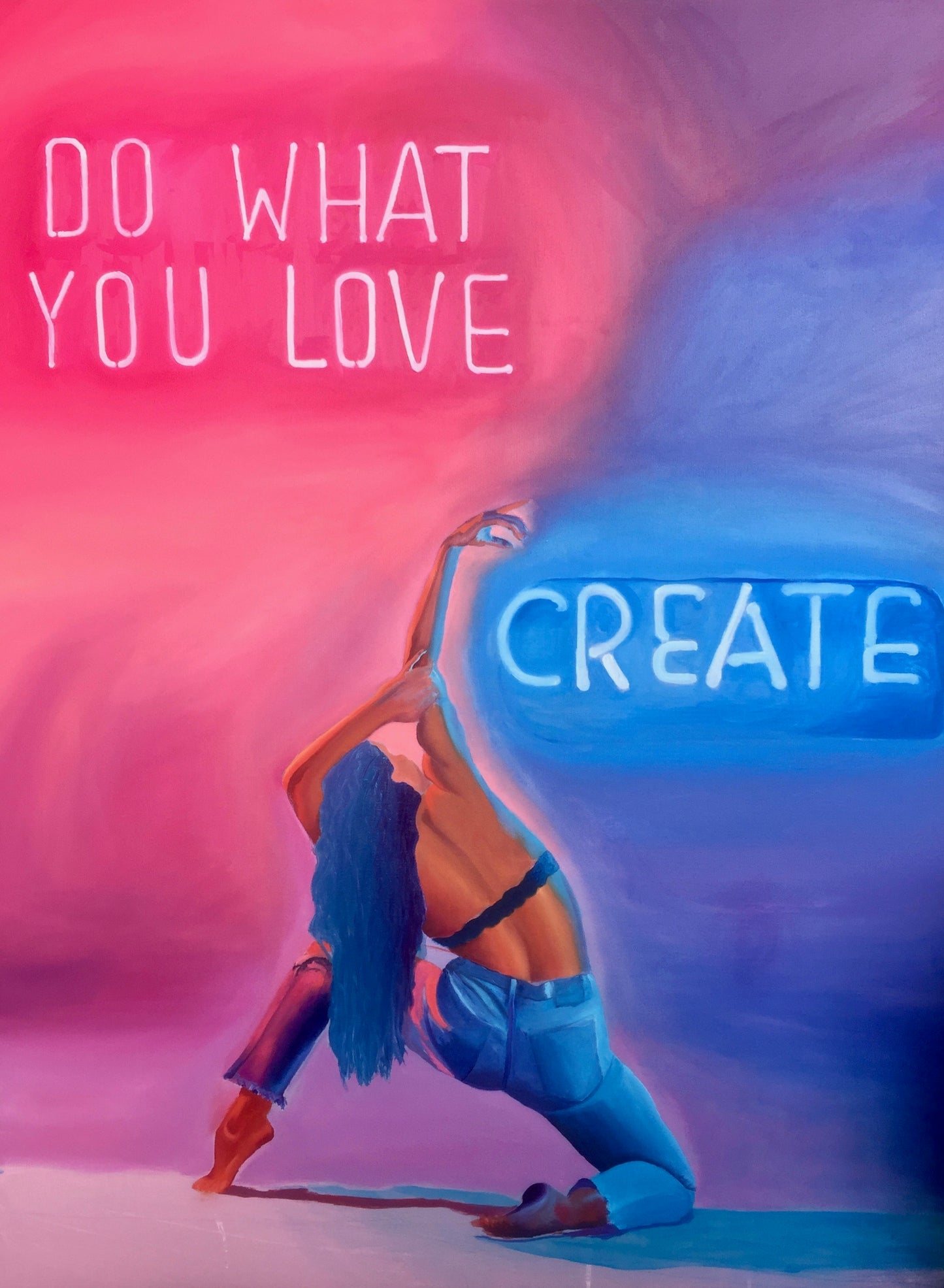 "DO WHAT YOU LOVE & CREATE" Original Painting